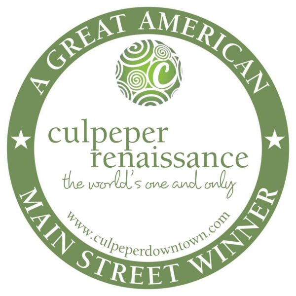 The logo for the Culpeper Renaissance Inc, recognized as a great American Main Street Winner.