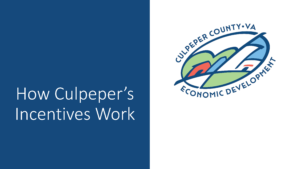 Thumbnail of the document titled and explaining "How Culpeper's Incentives Work."